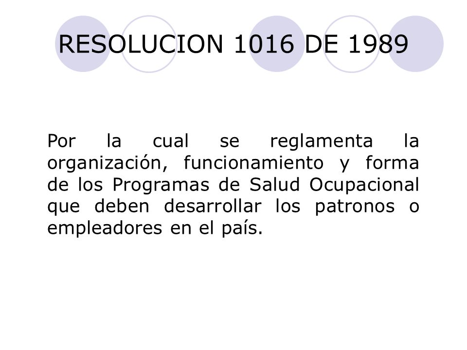 RESOLUCION 1016 DE 1989