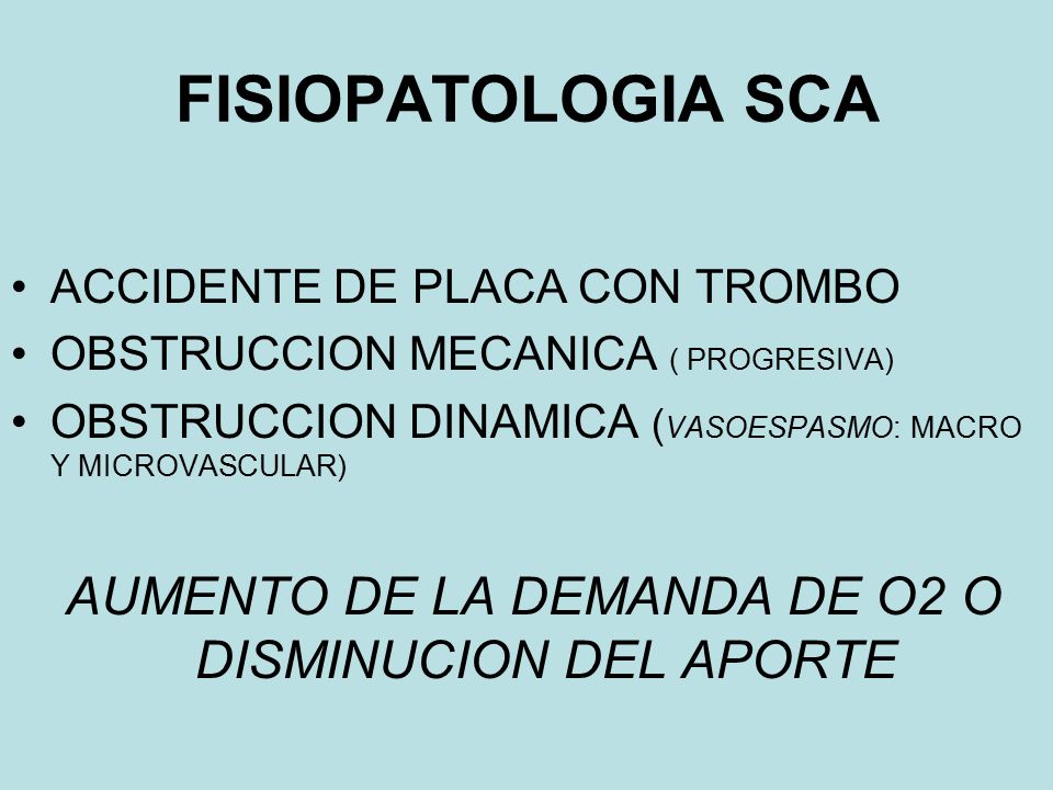 AUMENTO DE LA DEMANDA DE O2 O DISMINUCION DEL APORTE