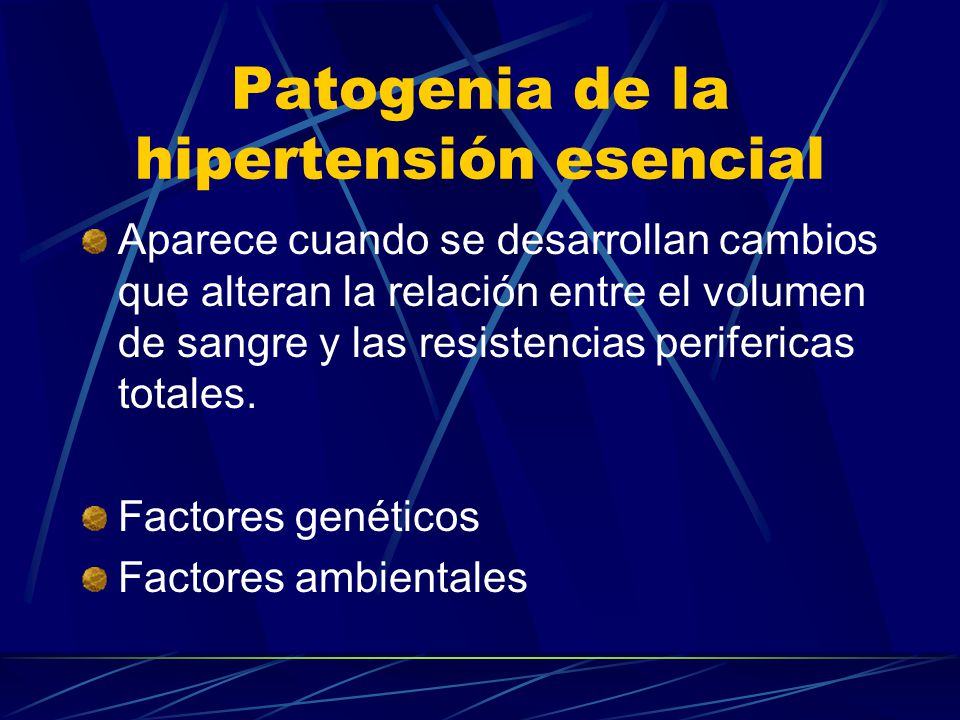 Patogenia de la hipertensión esencial