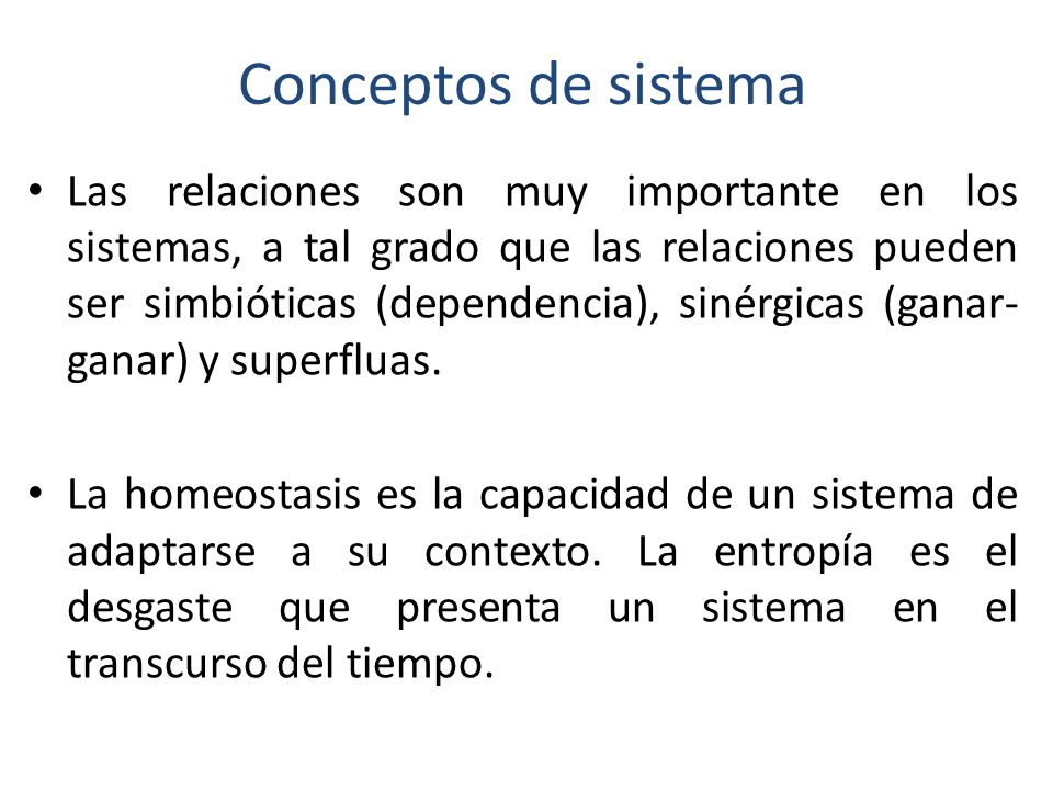 Conceptos de sistema