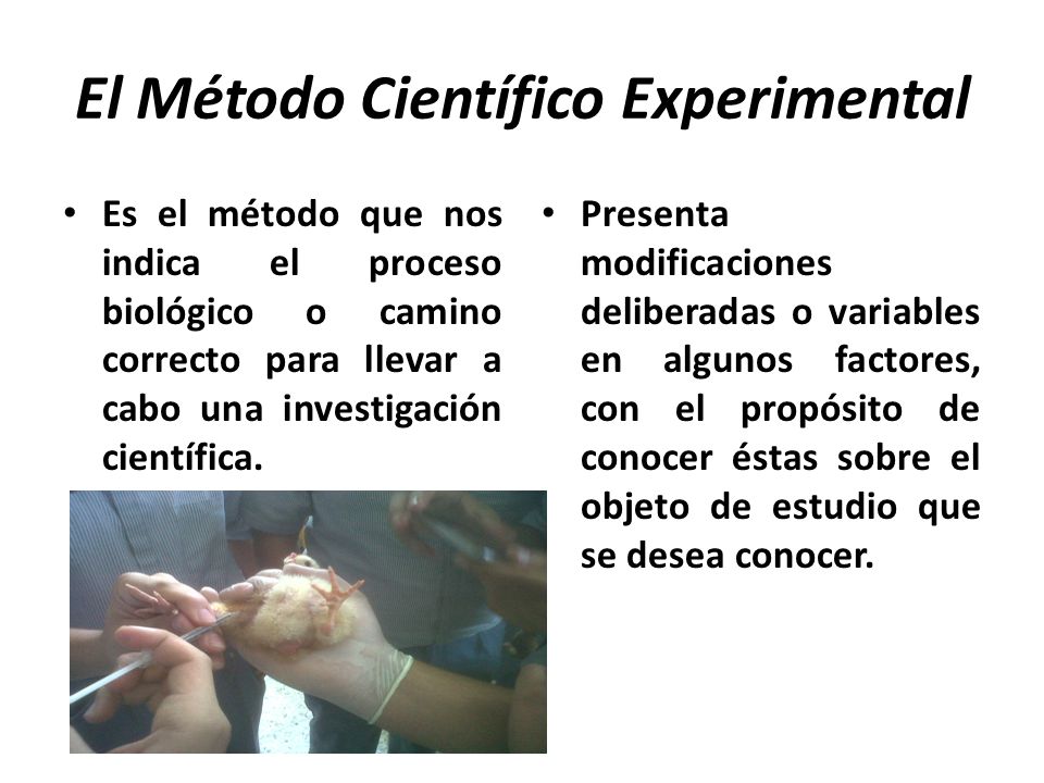 El Método Científico Experimental