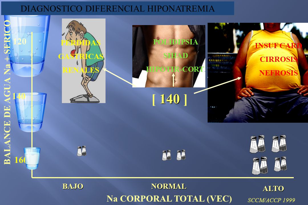BALANCE DE AGUA Na + SERICO Na CORPORAL TOTAL (VEC)