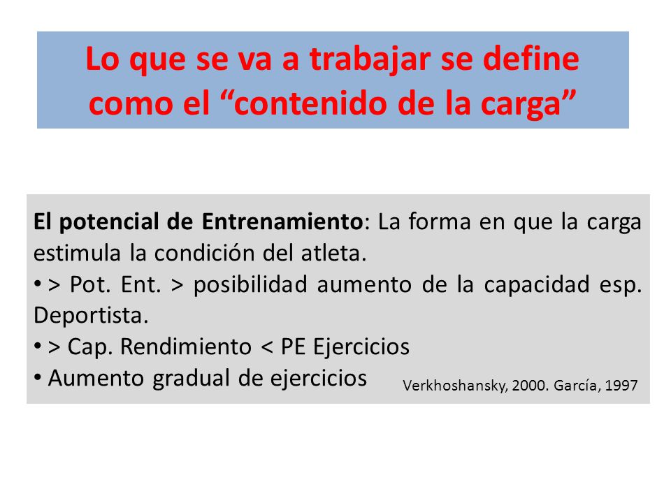 Lo que se va a trabajar se define como el contenido de la carga