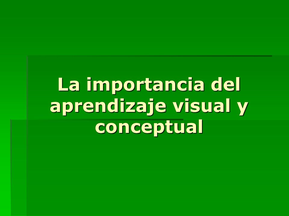 La importancia del aprendizaje visual y conceptual