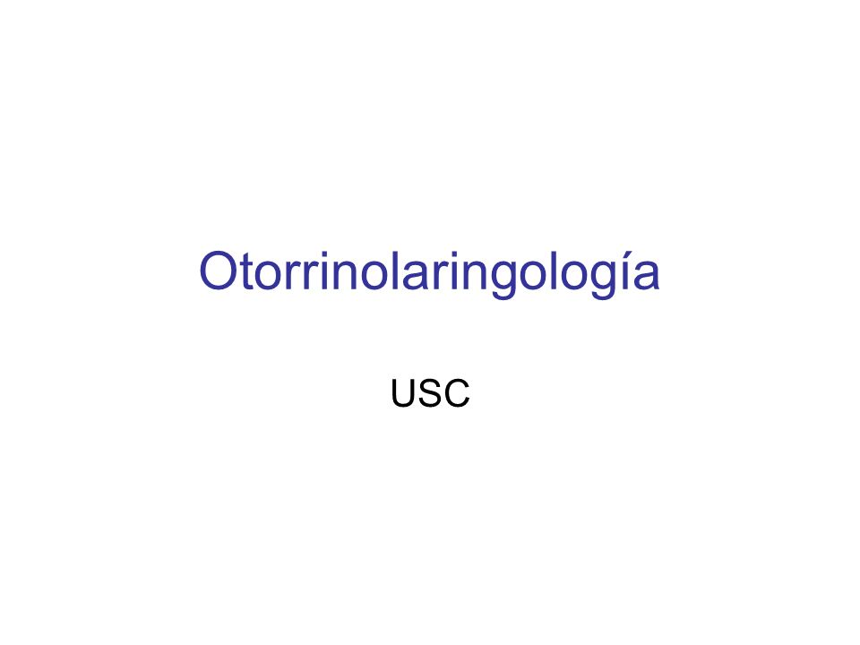Otorrinolaringología