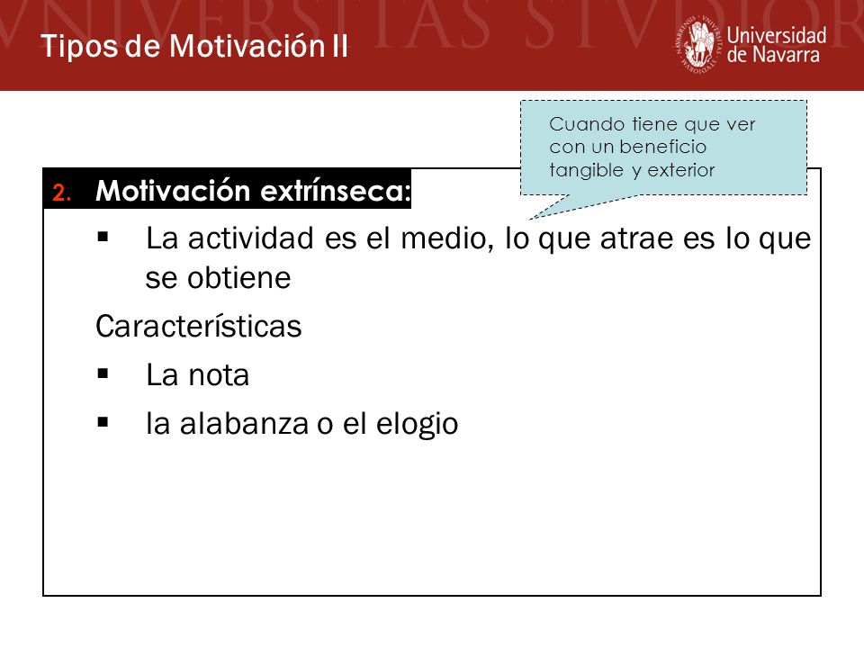 La actividad es el medio, lo que atrae es lo que se obtiene