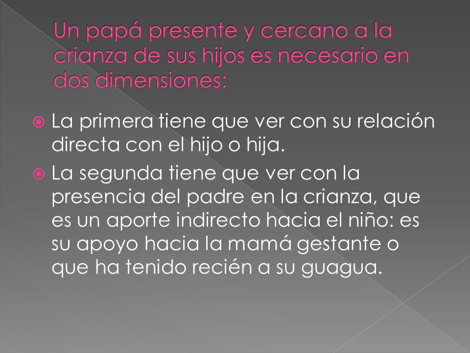 Un papá presente y cercano a la crianza de sus hijos es necesario en dos dimensiones: