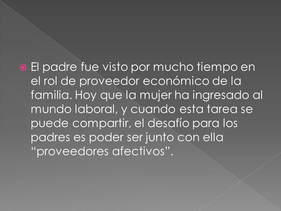 El padre fue visto por mucho tiempo en el rol de proveedor económico de la familia.