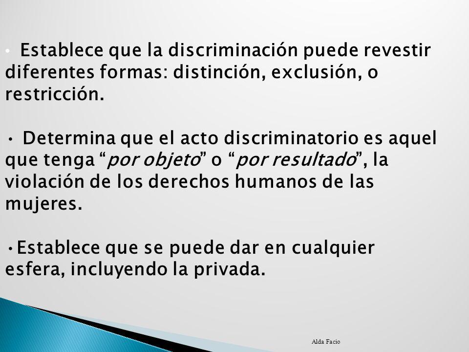 Establece que se puede dar en cualquier esfera, incluyendo la privada.