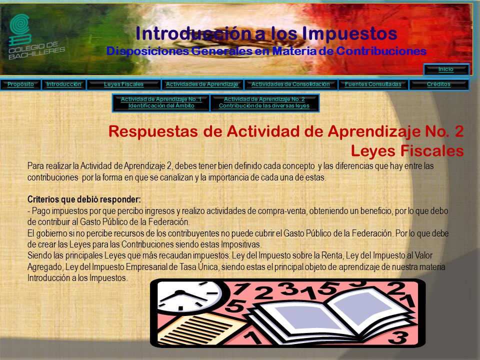 Introducción a los Impuestos Disposiciones Generales en Materia de Contribuciones
