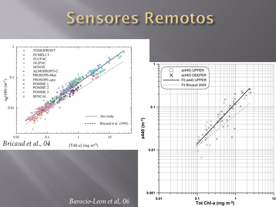 Sensores Remotos Bricaud et al., 04 Barocio-Leon et al, 06