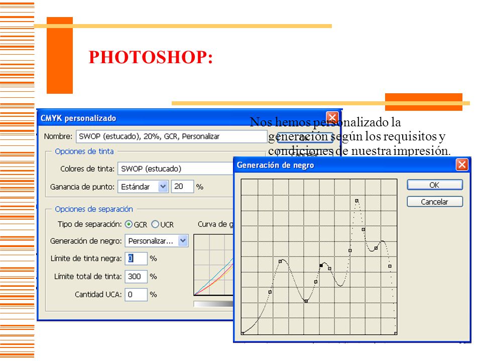 PHOTOSHOP: Nos hemos personalizado la generación según los requisitos y condiciones de nuestra impresión.