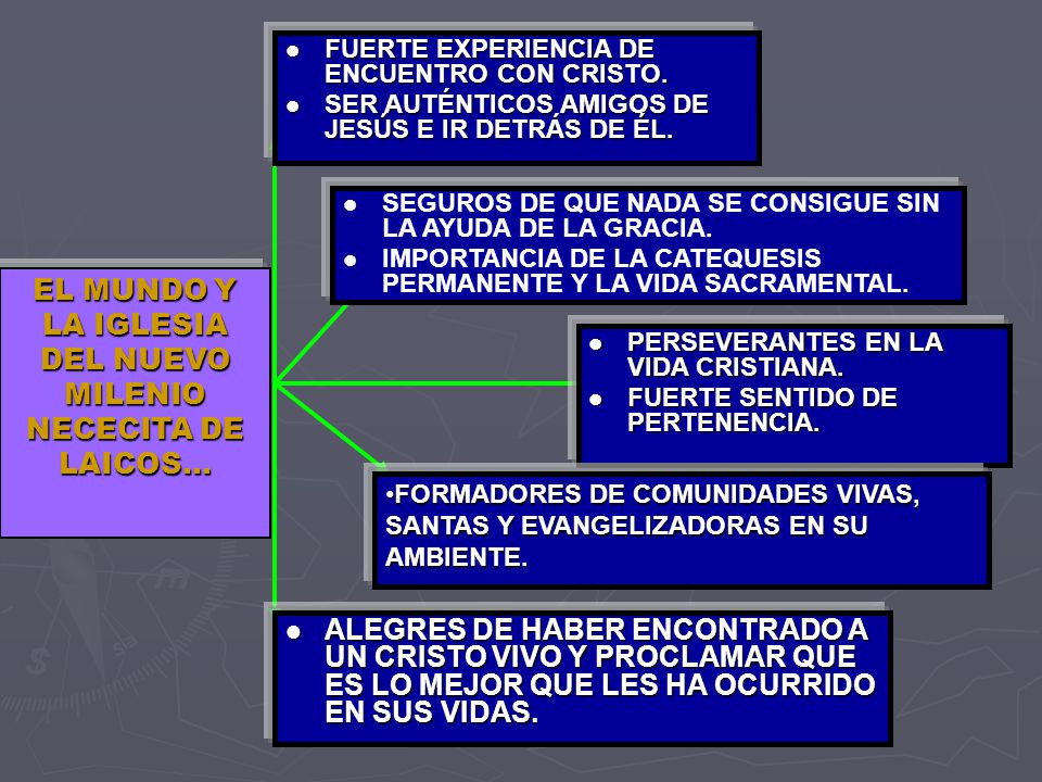 EL MUNDO Y LA IGLESIA DEL NUEVO MILENIO NECECITA DE LAICOS…