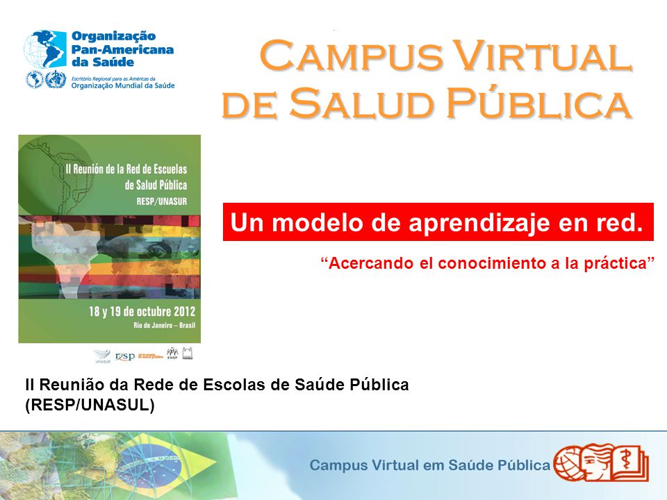Campus Virtual de Salud Pública Un modelo de aprendizaje en red.