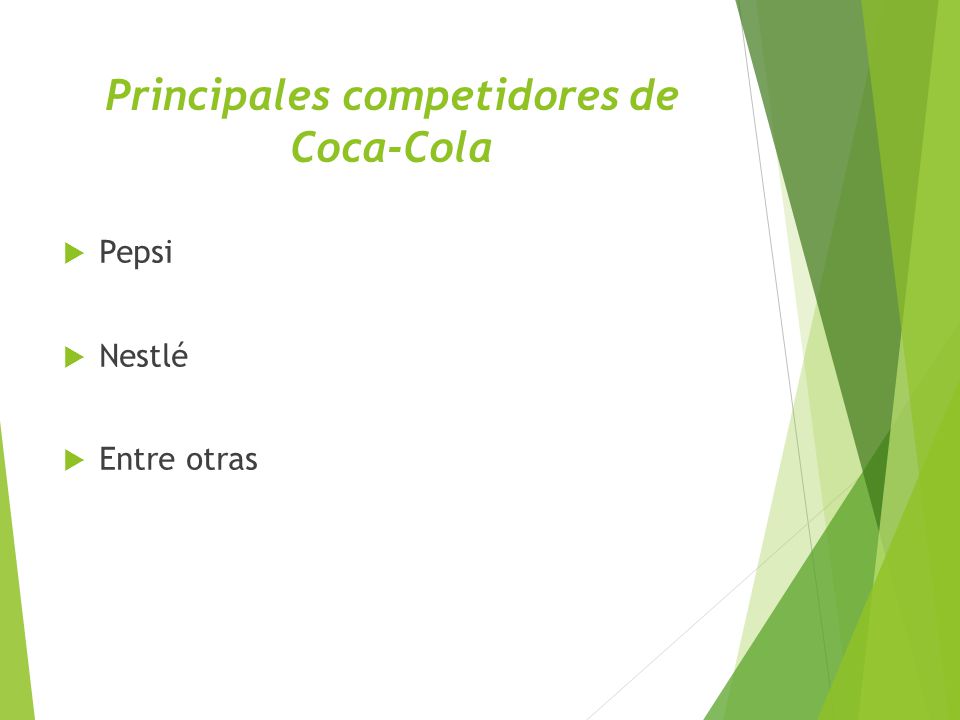 Principales competidores de Coca-Cola