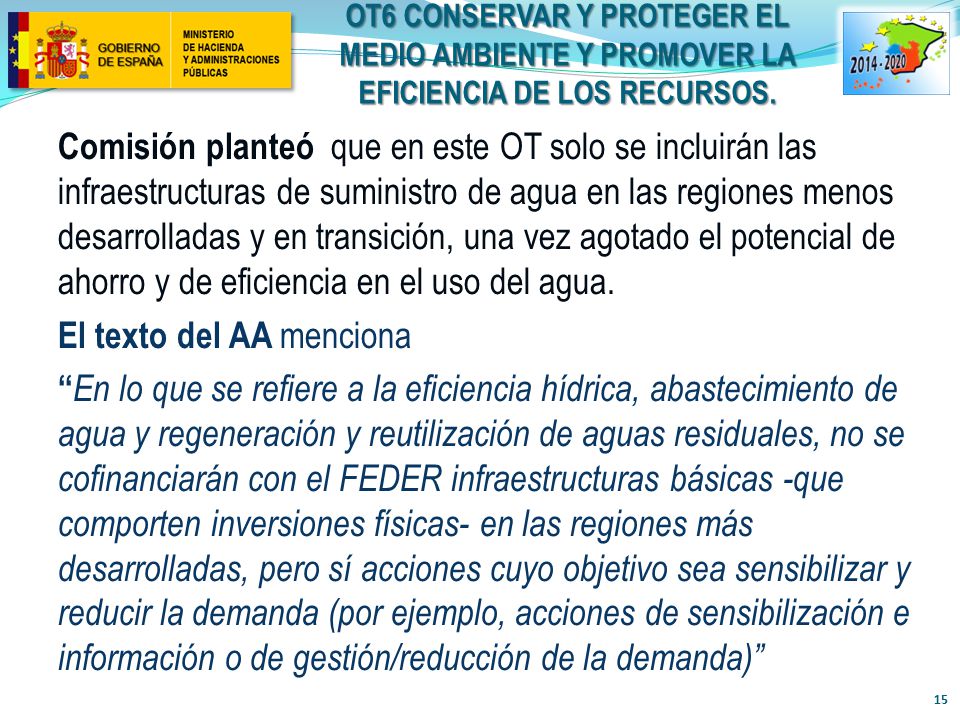 OT6 CONSERVAR Y PROTEGER EL MEDIO AMBIENTE Y PROMOVER LA EFICIENCIA DE LOS RECURSOS.