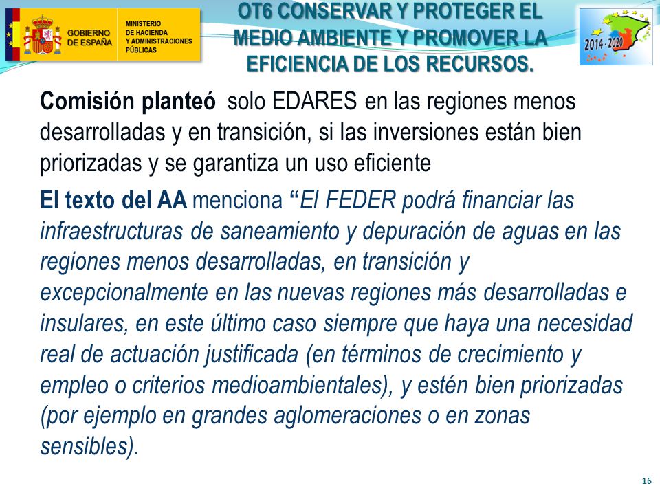 OT6 CONSERVAR Y PROTEGER EL MEDIO AMBIENTE Y PROMOVER LA EFICIENCIA DE LOS RECURSOS.