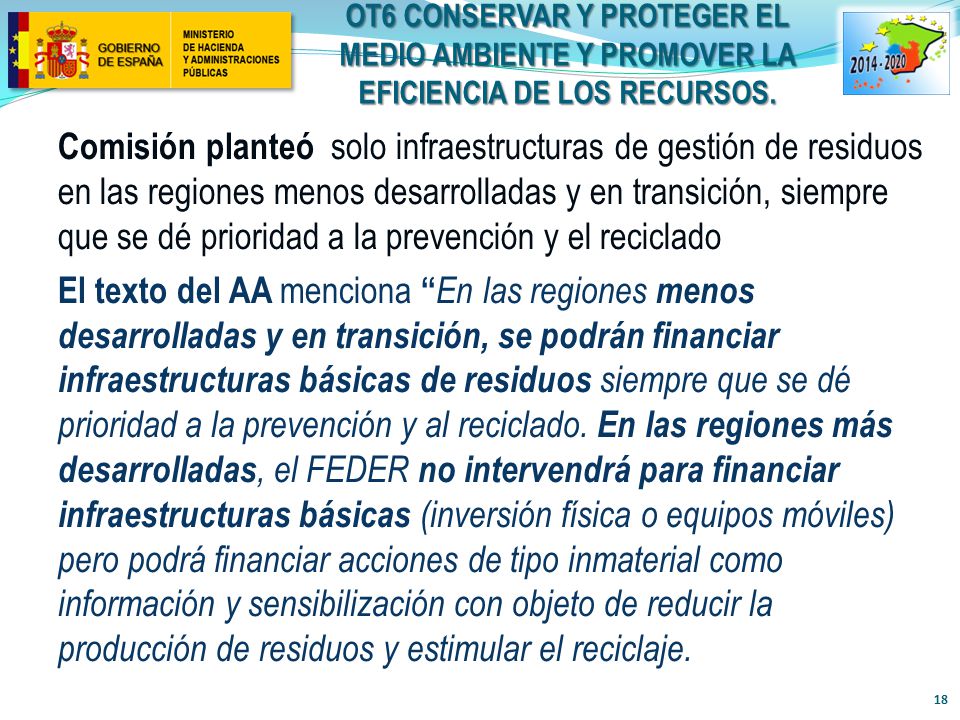 OT6 CONSERVAR Y PROTEGER EL MEDIO AMBIENTE Y PROMOVER LA EFICIENCIA DE LOS RECURSOS.