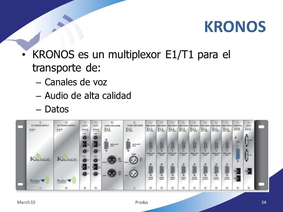 KRONOS KRONOS es un multiplexor E1/T1 para el transporte de: