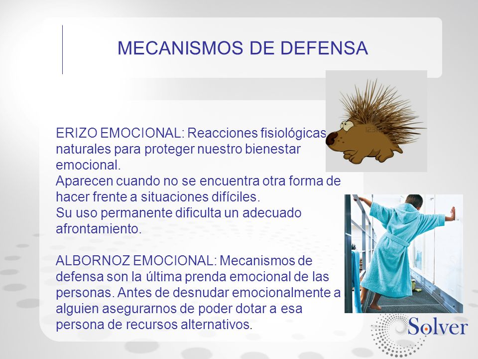 MECANISMOS DE DEFENSA ERIZO EMOCIONAL: Reacciones fisiológicas naturales para proteger nuestro bienestar emocional.
