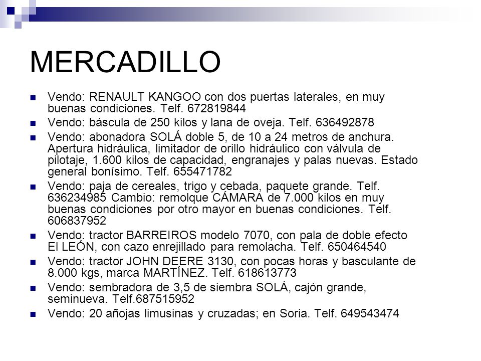 MERCADILLO Vendo: RENAULT KANGOO con dos puertas laterales, en muy buenas condiciones. Telf