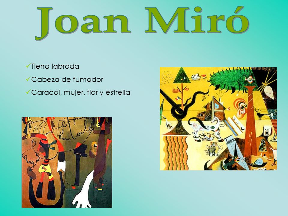 Joan Miró Tierra labrada Cabeza de fumador