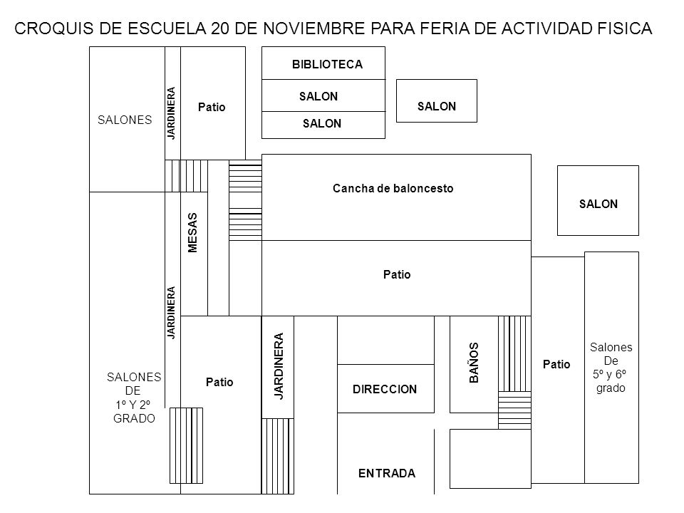 CROQUIS DE ESCUELA 20 DE NOVIEMBRE PARA FERIA DE ACTIVIDAD FISICA