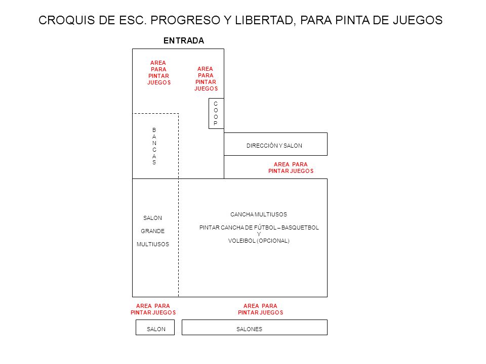 CROQUIS DE ESC. PROGRESO Y LIBERTAD, PARA PINTA DE JUEGOS