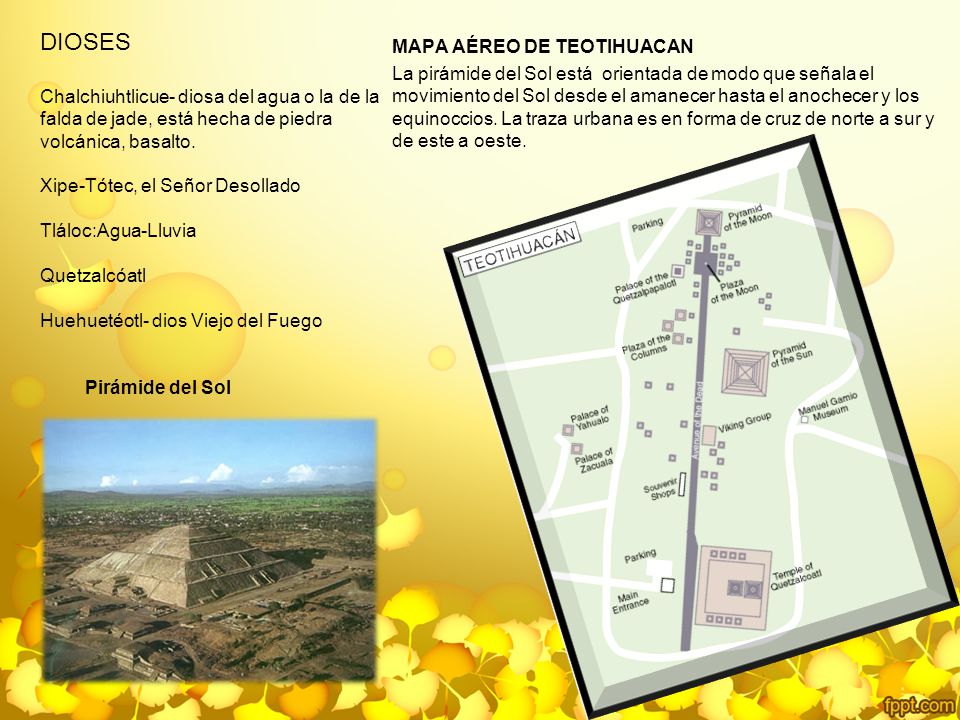 DIOSES MAPA AÉREO DE TEOTIHUACAN