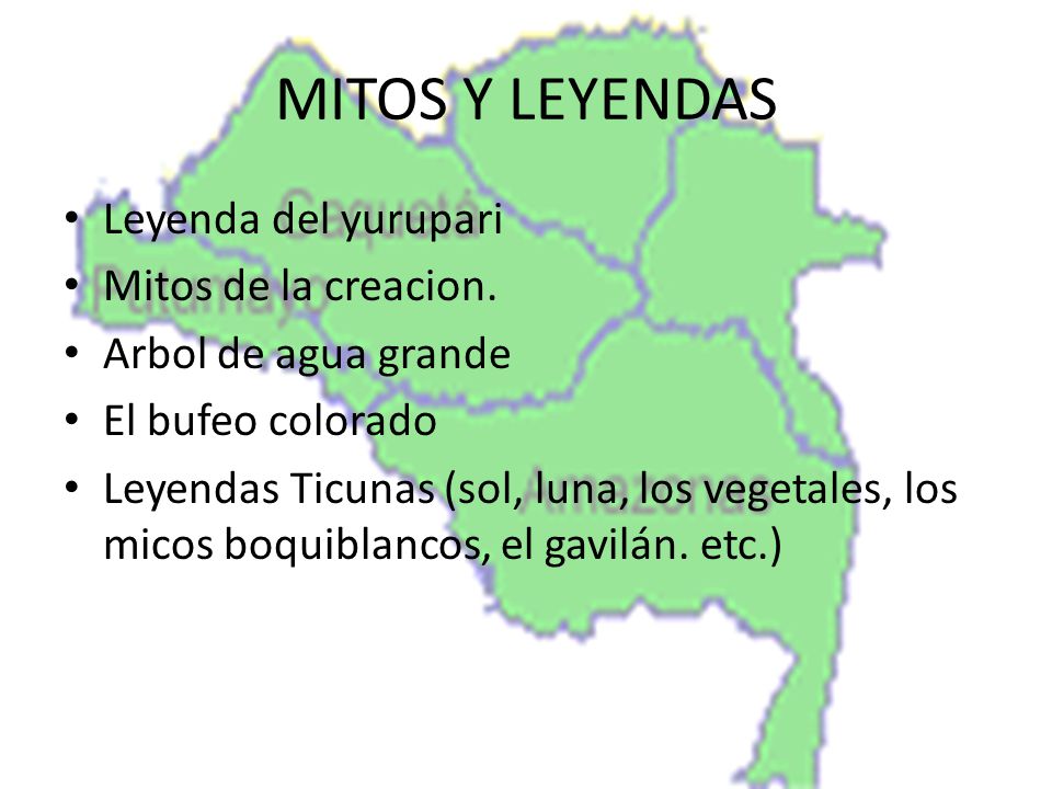 MITOS Y LEYENDAS Leyenda del yurupari Mitos de la creacion.