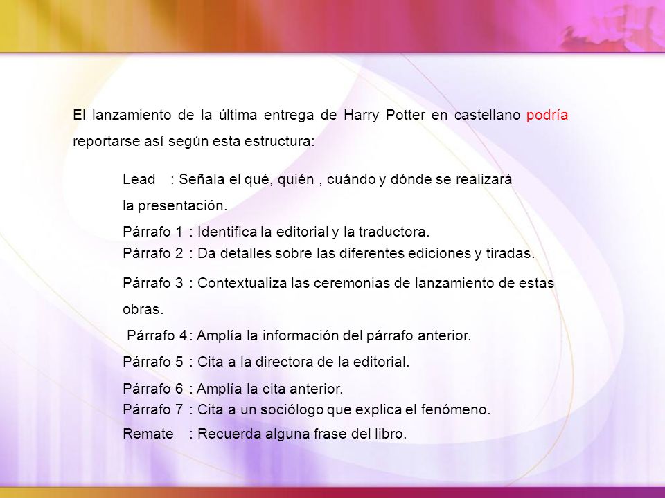 Párrafo 1 : Identifica la editorial y la traductora.