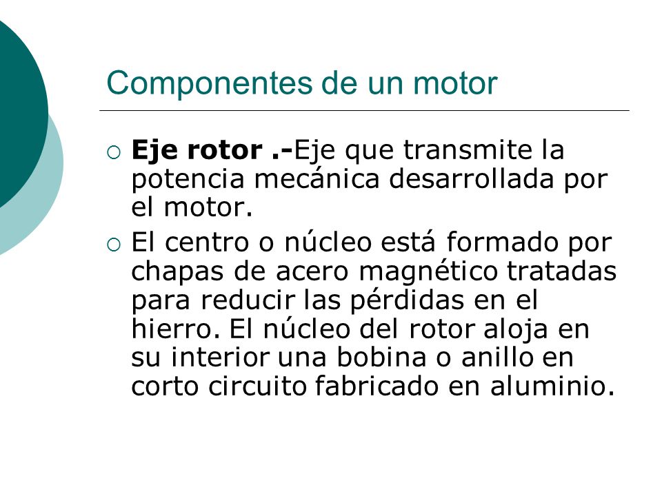 Componentes de un motor