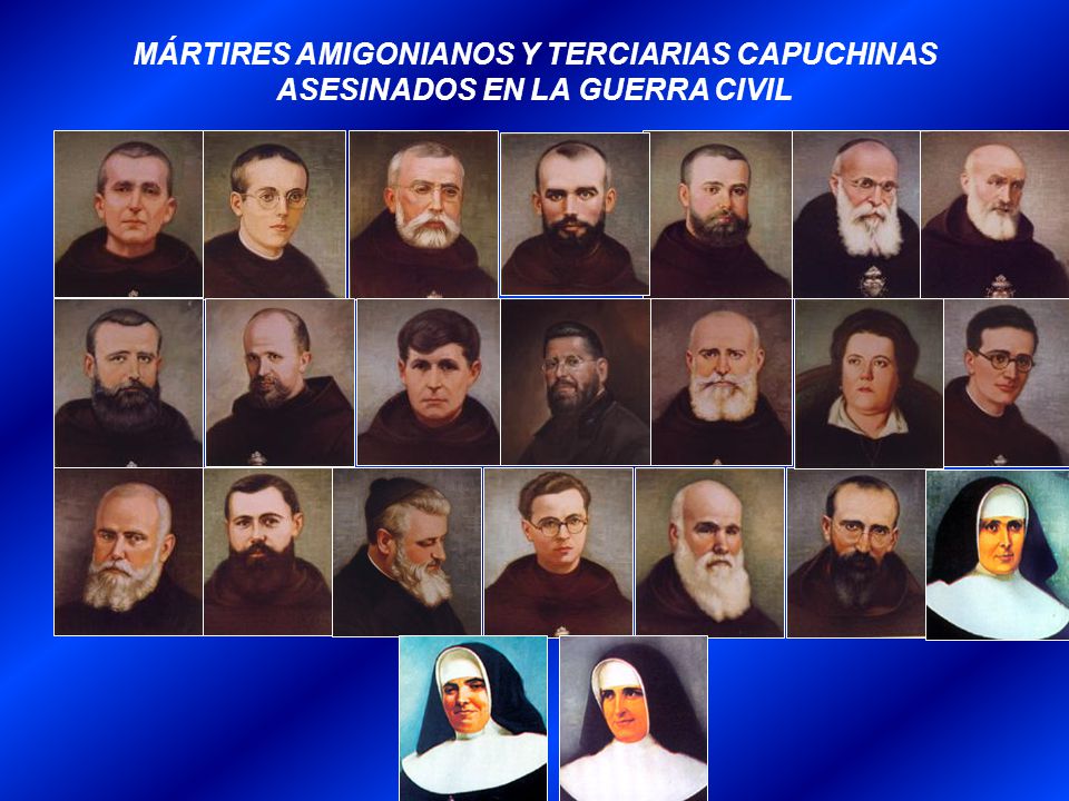 MÁRTIRES AMIGONIANOS Y TERCIARIAS CAPUCHINAS ASESINADOS EN LA GUERRA CIVIL