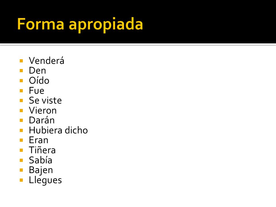 Forma apropiada Venderá Den Oído Fue Se viste Vieron Darán