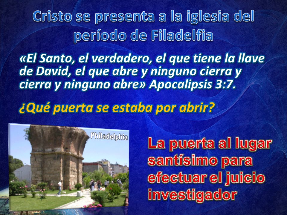 Cristo se presenta a la iglesia del período de Filadelfia