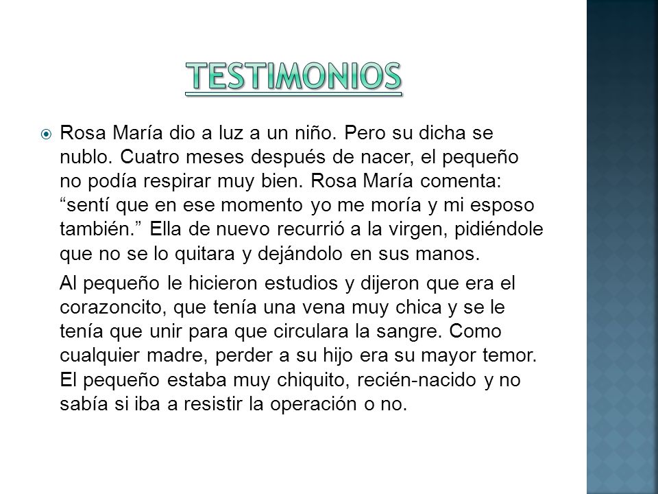 Testimonios