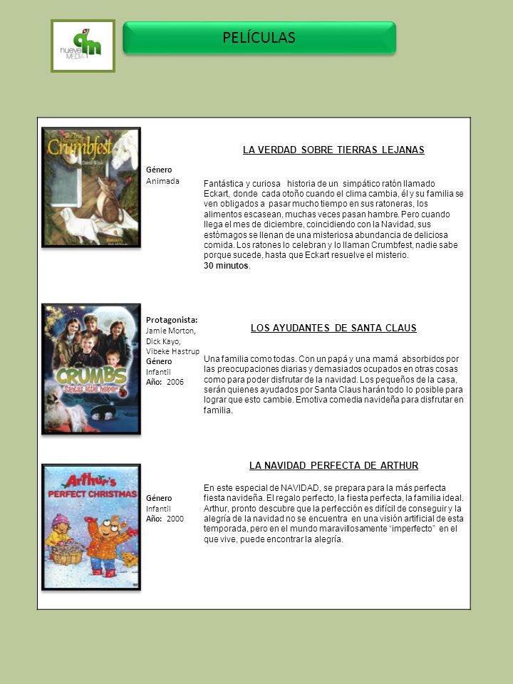 PELÍCULAS LA VERDAD SOBRE TIERRAS LEJANAS LOS AYUDANTES DE SANTA CLAUS