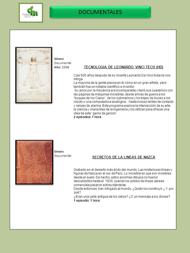 TECNOLOGIA DE LEONARDO VINCI TECH (HD) SECRETOS DE LA LINEAS DE NAZCA