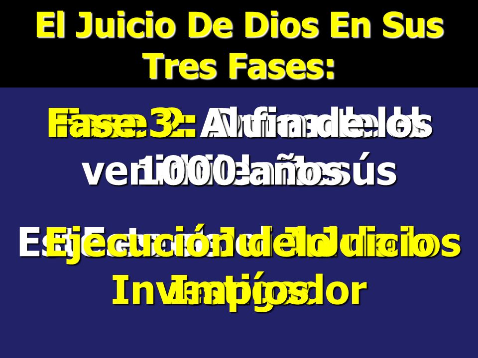 Fase 1: Antes de la venida de Jesús Este es el Juicio Investigador