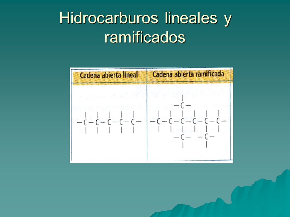 Hidrocarburos lineales y ramificados