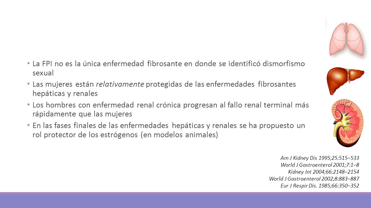La FPI no es la única enfermedad fibrosante en donde se identificó dismorfismo sexual