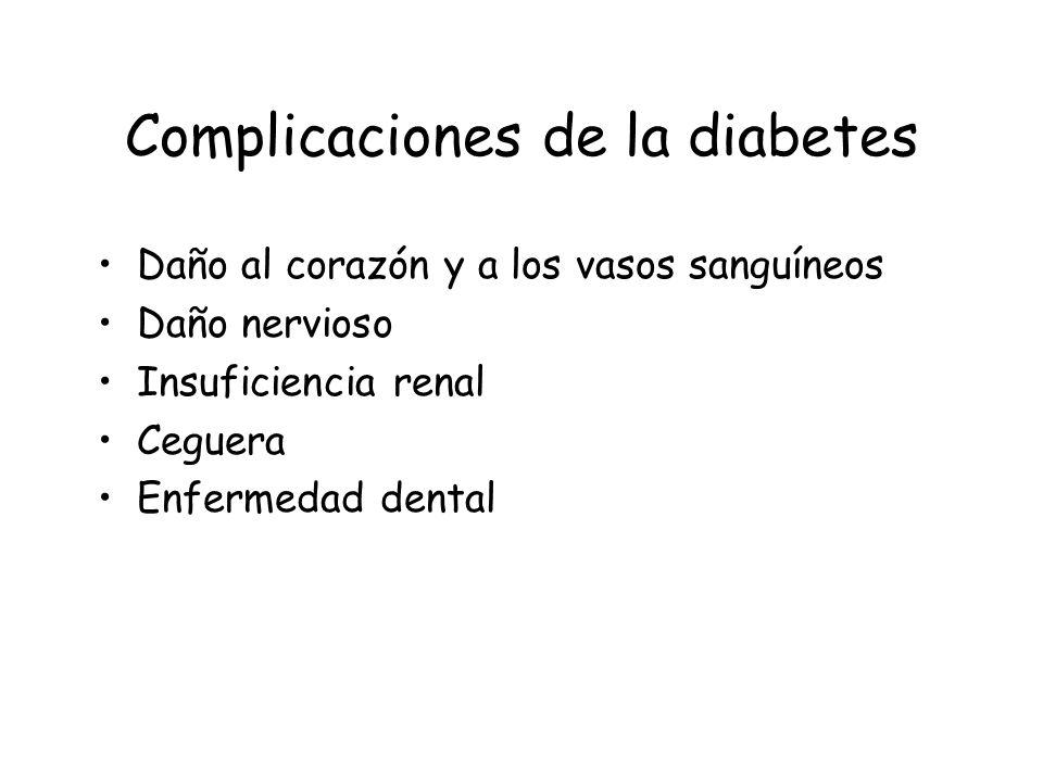 Complicaciones de la diabetes