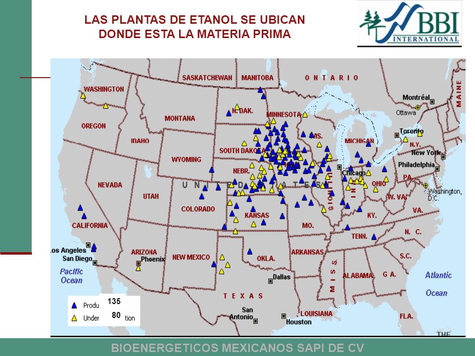 LAS PLANTAS DE ETANOL SE UBICAN DONDE ESTA LA MATERIA PRIMA