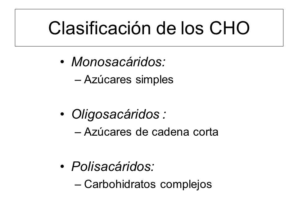 Clasificación de los CHO