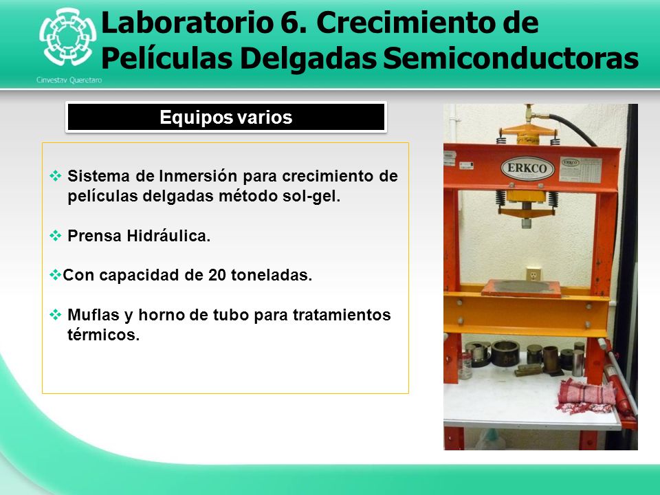 Laboratorio 6. Crecimiento de Películas Delgadas Semiconductoras