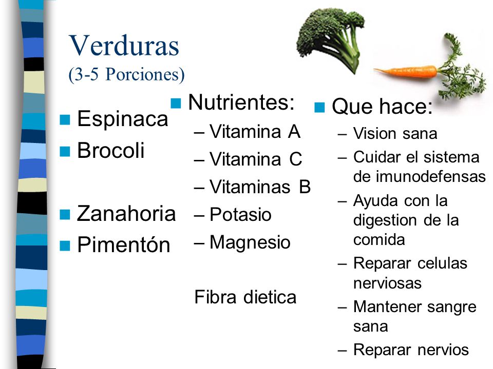 Verduras (3-5 Porciones)