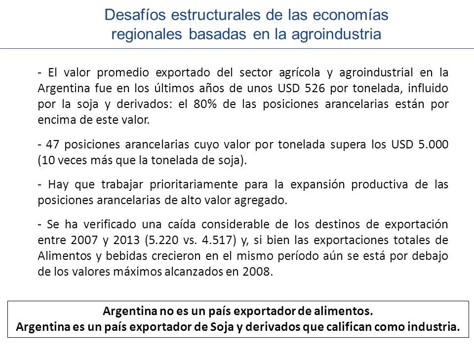 Argentina no es un país exportador de alimentos.