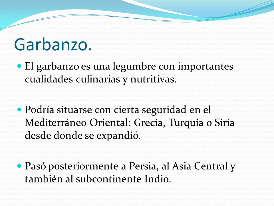 Garbanzo. El garbanzo es una legumbre con importantes cualidades culinarias y nutritivas.
