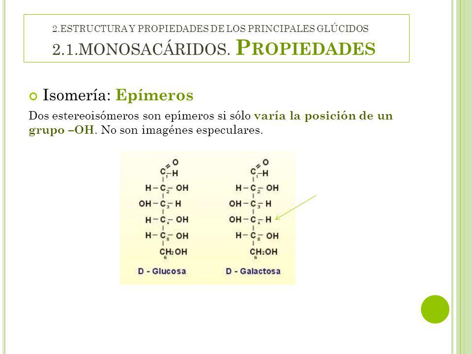 2. ESTRUCTURA Y PROPIEDADES DE LOS PRINCIPALES GLÚCIDOS 2. 1