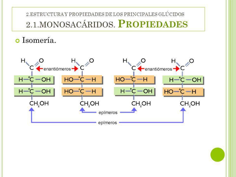 2. ESTRUCTURA Y PROPIEDADES DE LOS PRINCIPALES GLÚCIDOS 2. 1